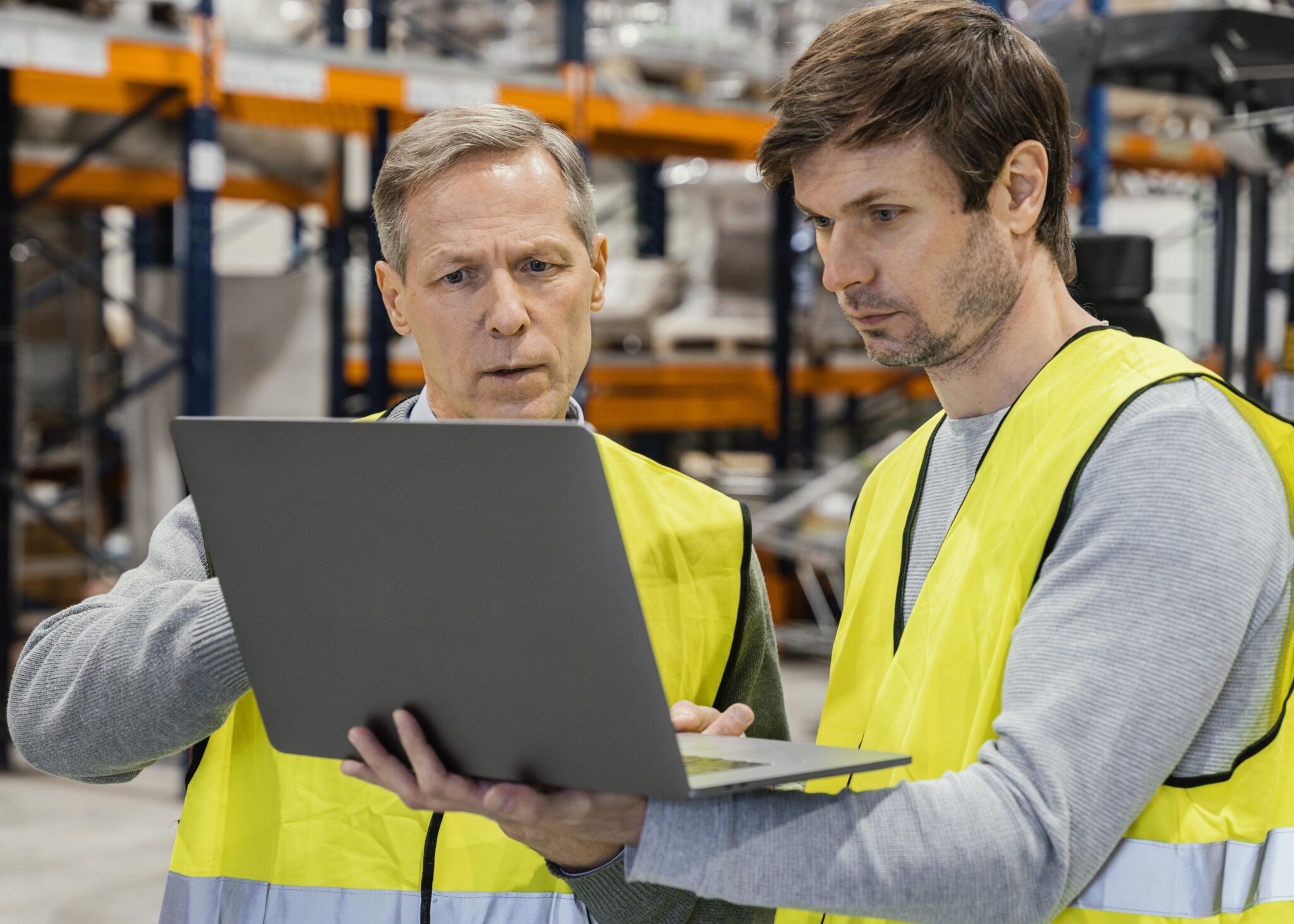 men-warehouse-working-laptop